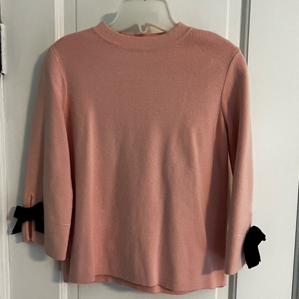 ZARA KIDS Blush Pink Wide Bow Sleeve Sweater Size 6